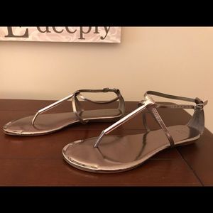 Pewter sandals